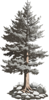 Pine Tree Reverie A Visual Voyage into Natural Harmony AI generative png