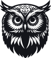 Whiskered Owl Charm The Allure of the Feline Nocturnal AI generative png