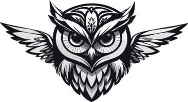 Whiskered Owl Charm The Allure of the Feline Nocturnal AI generative png