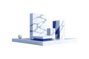 3d Abstract realistic pedestal podium stage png, Generative AI png