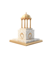 3d decorativo islamico realistico podio palcoscenico png, generativo ai png