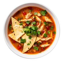 Chicken tortilla soup, created with Generative AI png