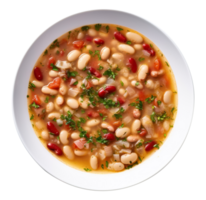 Delicious Bean soup with beans, sausage and rice, created with Generative AI png