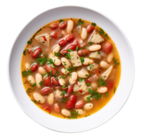 Delicious Bean soup with beans, created with Generative AI png