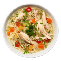 frango macarrão sopa, criada com generativo ai png