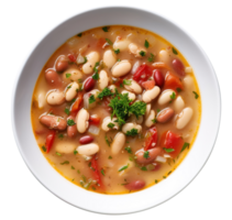 Delicious Bean soup with beans, created with Generative AI png