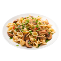 Pasta with mushrooms, created with Generative AI png