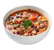 Delicious Bean soup with beans, created with Generative AI png