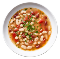 Delicious Bean soup with beans, created with Generative AI png