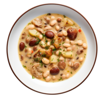 délicieux haricot soupe avec haricots, établi avec génératif ai png