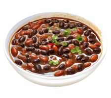 Delicious Bean soup with beans, created with Generative AI png