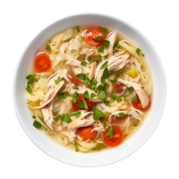 Chicken Noodle Soup, created with Generative AI png