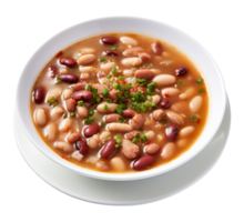 Delicious Bean soup with beans, created with Generative AI png