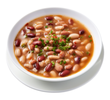 Delicious Bean soup with beans, created with Generative AI png