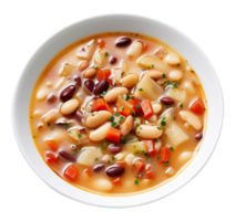 Delicious Bean soup with beans, created with Generative AI png