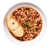 Delicious Bean soup with beans, created with Generative AI png