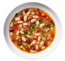 délicieux haricot soupe avec haricots, établi avec génératif ai png