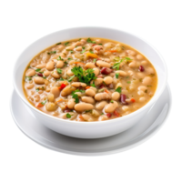 Delicious Bean soup with beans, created with Generative AI png