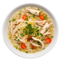 Chicken Noodle Soup, created with Generative AI png