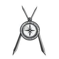 compass transparent background,Ai Generative png