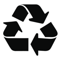 Recycle symbol on transparent background,Recycle sign isolated,AI Generative png