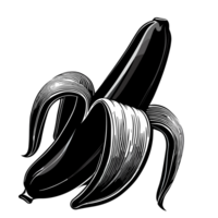 Banana transparent background,AI Generative png