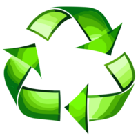 reciclar símbolo en transparente fondo,reciclar firmar aislado generativo png