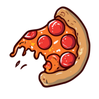 Pizza slice transparent background,ai generative png