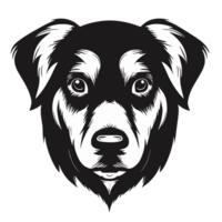 Dog face transparent background,Ai generative png