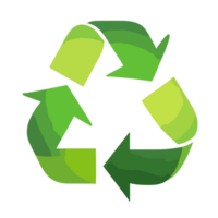 recyceln Symbol auf transparent Hintergrund, recyceln Zeichen isoliert, ai generativ png