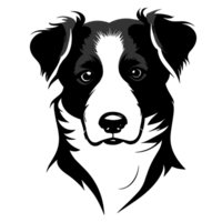 Dog face transparent background,Ai generative png