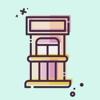 Icon Ticket Office. related to Amusement Park symbol. MBE style. simple design editable. simple illustration vector