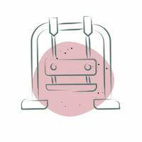 Icon Swing. related to Amusement Park symbol. Color Spot Style. simple design editable. simple illustration vector