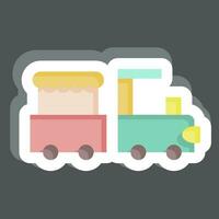 Sticker Train. related to Amusement Park symbol. glyph style. simple design editable. simple illustration vector