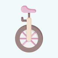 Icon Unicycle. related to Amusement Park symbol. flat style. simple design editable. simple illustration vector