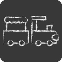 Icon Train. related to Amusement Park symbol. chalk Style. simple design editable. simple illustration vector