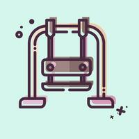 Icon Swing. related to Amusement Park symbol. MBE style. simple design editable. simple illustration vector