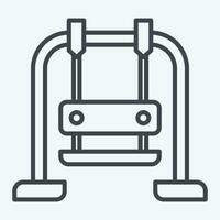 Icon Swing. related to Amusement Park symbol. line style. simple design editable. simple illustration vector