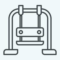 Icon Swing. related to Amusement Park symbol. line style. simple design editable. simple illustration vector