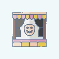 Icon Stage. related to Amusement Park symbol. doodle style. simple design editable. simple illustration vector