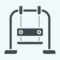 Icon Swing. related to Amusement Park symbol. glyph style. simple design editable. simple illustration vector