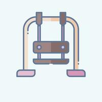 Icon Swing. related to Amusement Park symbol. doodle style. simple design editable. simple illustration vector