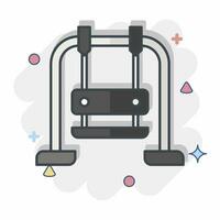 Icon Swing. related to Amusement Park symbol. comic style. simple design editable. simple illustration vector