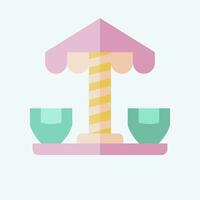 Icon Spinning Teacup. related to Amusement Park symbol. flat style. simple design editable. simple illustration vector