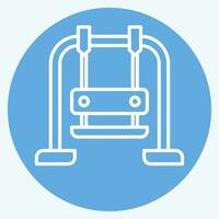 Icon Swing. related to Amusement Park symbol. blue eyes style. simple design editable. simple illustration vector