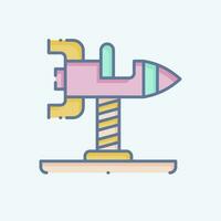 Icon Spring Swing Rocket. related to Amusement Park symbol. doodle style. simple design editable. simple illustration vector