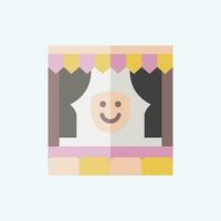 Icon Stage. related to Amusement Park symbol. flat style. simple design editable. simple illustration vector