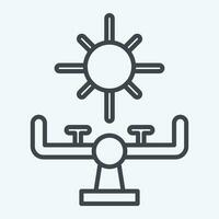 Icon Seesaw. related to Amusement Park symbol. line style. simple design editable. simple illustration vector