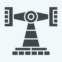 Icon Roll O Plane. related to Amusement Park symbol. glyph style. simple design editable. simple illustration vector