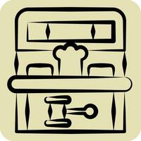 Icon Mole Game. related to Amusement Park symbol. hand drawn style. simple design editable. simple illustration vector